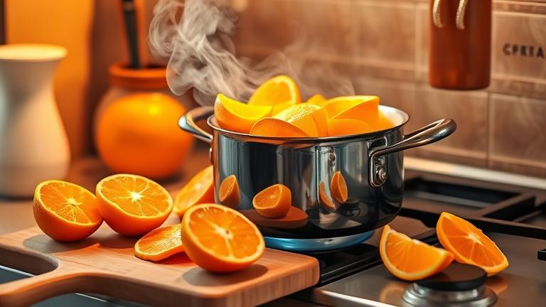 can you boil orange peels for scent?