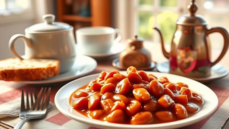 How do British eat baked beans?