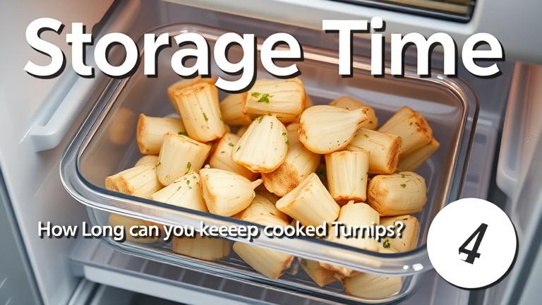 how long can you keep cooked turnips in the refrigerator?