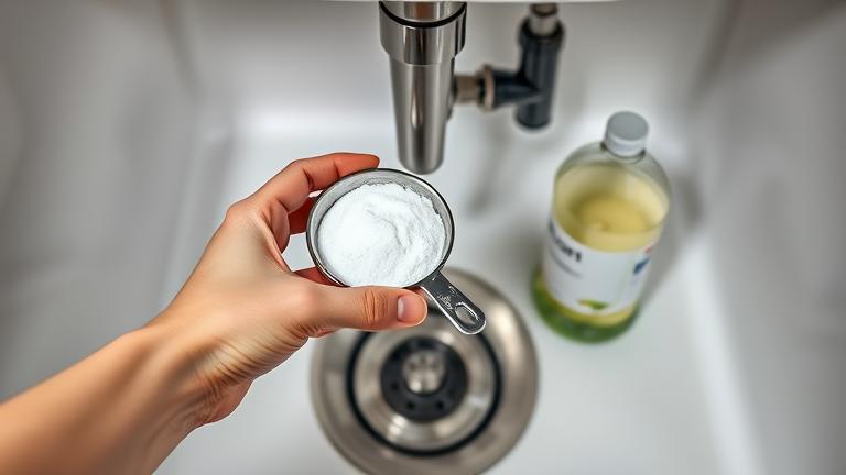 can you put baking soda and vinegar in garbage disposal?