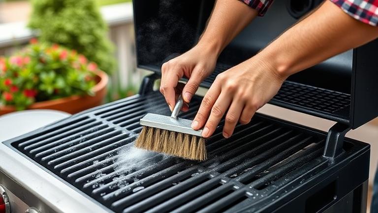 how do i clean my cast iron grill grates weber q?