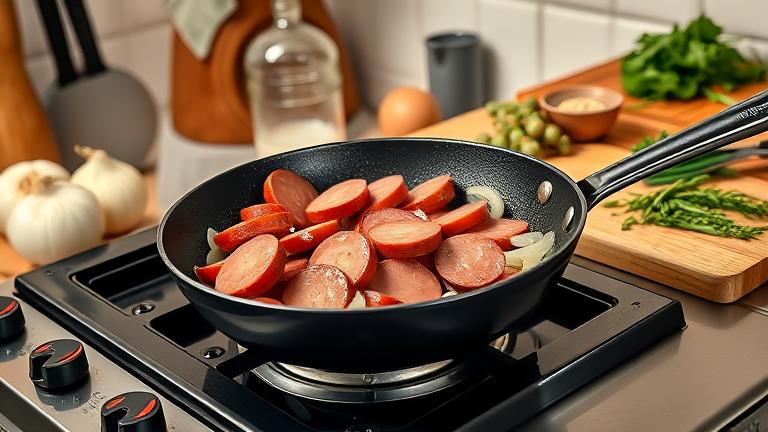 how do you cook deer kielbasa?