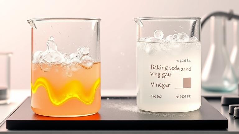 what happens when baking soda and vinegar heated? - Test Food Kitchen