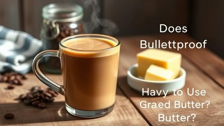 does bulletproof coffee have to have grass fed butter?