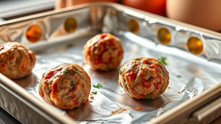 can i bake meatballs on aluminum foil?