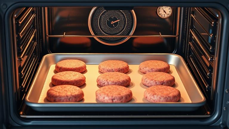 how long does it take to cook frozen hamburger patties in the oven?