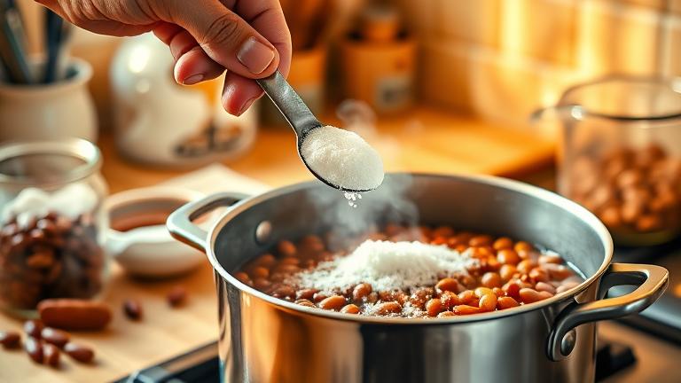 what does adding baking soda to cooking beans do?