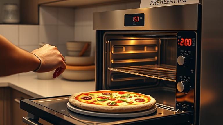 how long do you preheat an oven for pizza?