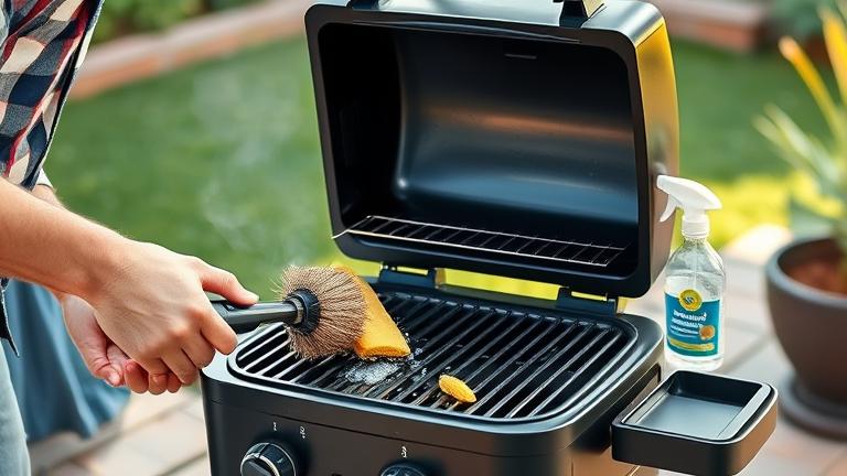 how do i clean a small grill?