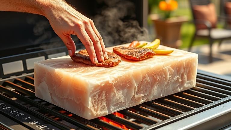 how do you use a salt block on the grill?
