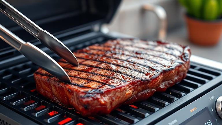 how do you cook a new york strip on a electric grill?