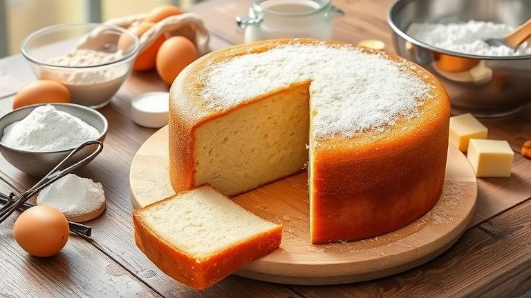 how do you make a vanilla cake from scratch without baking powder?