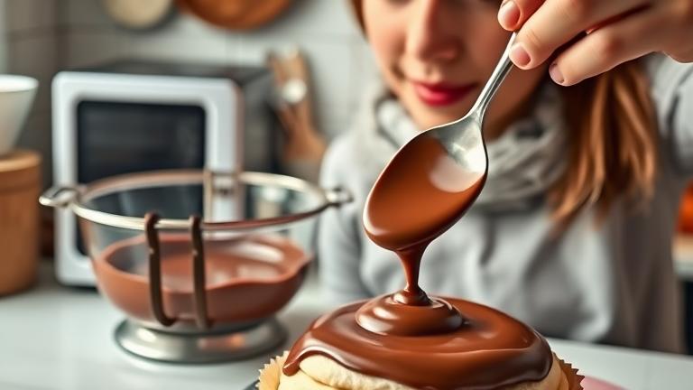 how to thin melted chocolate for drizzling?