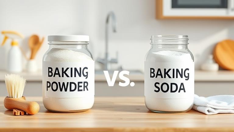 can baking powder replace baking soda for cleaning?