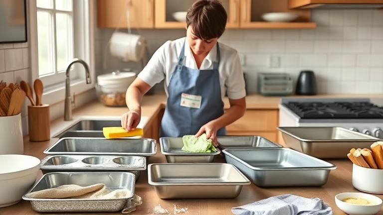 how do you clean baking pans?