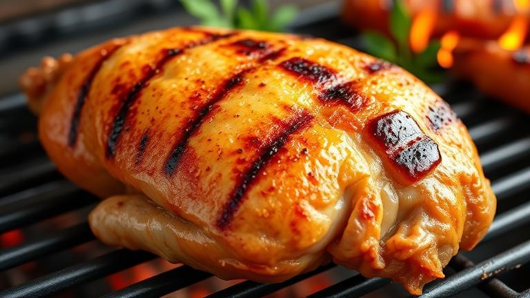 how do you grill chicken skin crispy?