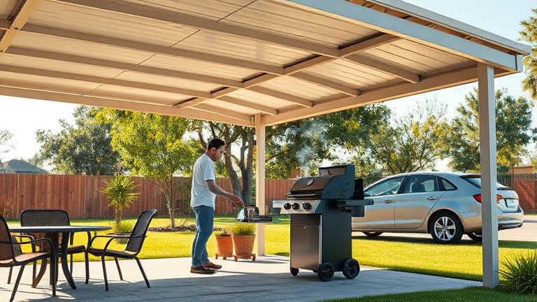 can i grill under a carport?