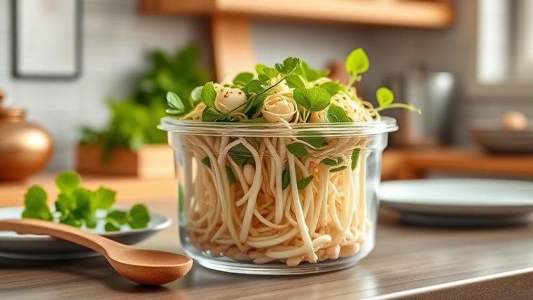 how do you store cooked bean sprouts?