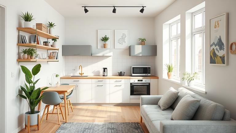 how to decorate a small living room kitchen combo? - Test Food Kitchen