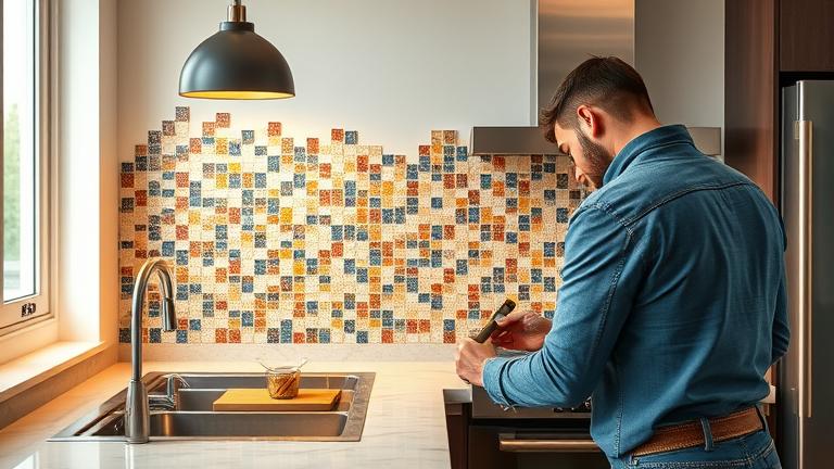 how to install mosaic tile backsplash in kitchen? - Test Food Kitchen
